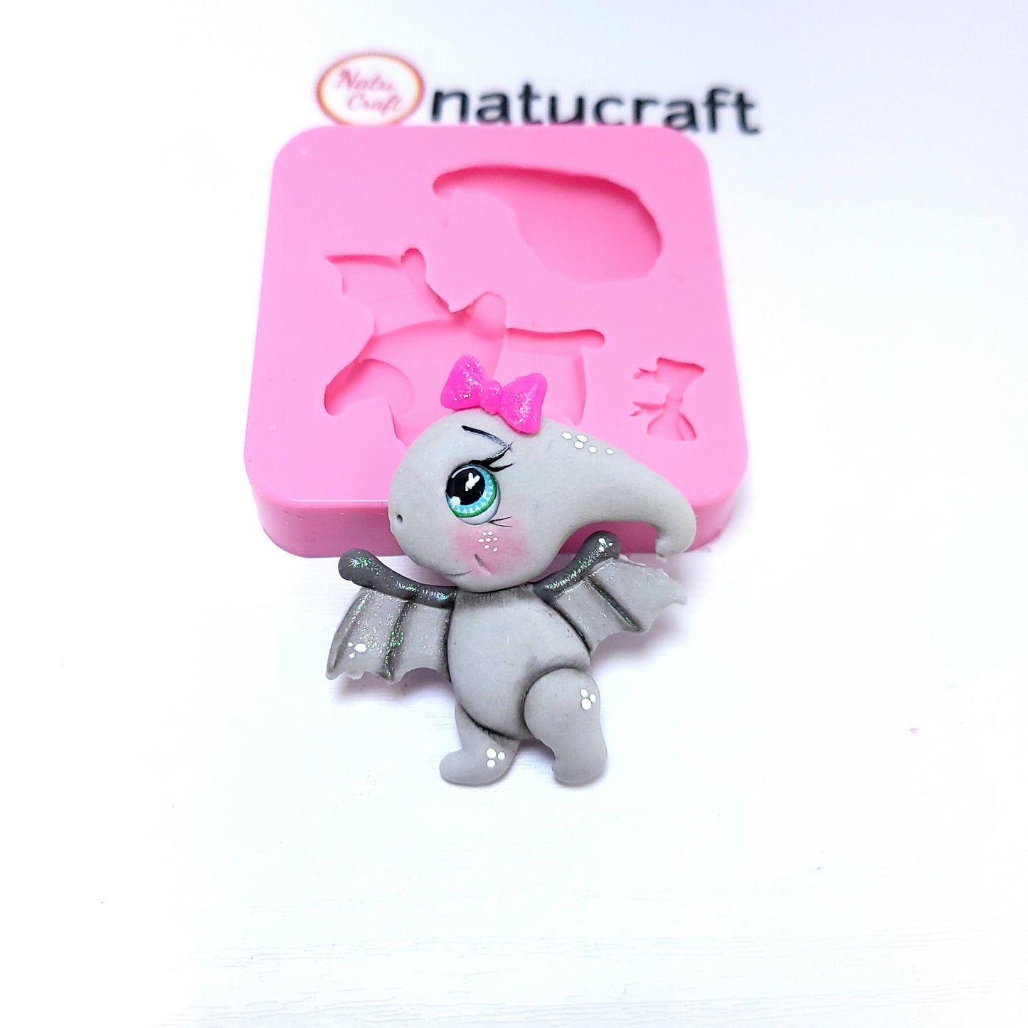 Cute Pterodactyl Dinosaur Multi-Project Silicone Mold for Fondant, Resin, Clay Crafts