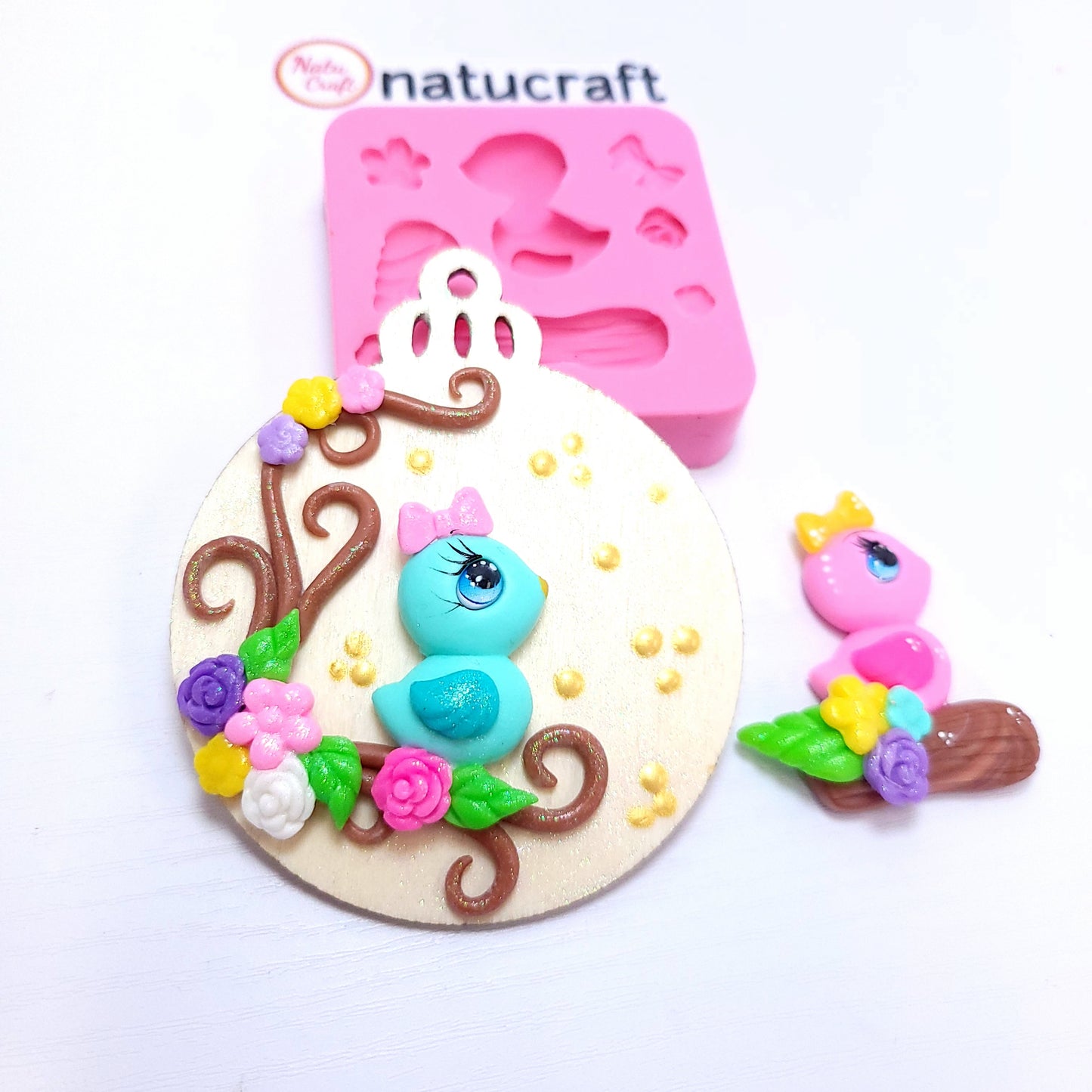 Spring Bird Multi-Project Silicone Mold for Fondant Resin Clay Crafts MS693