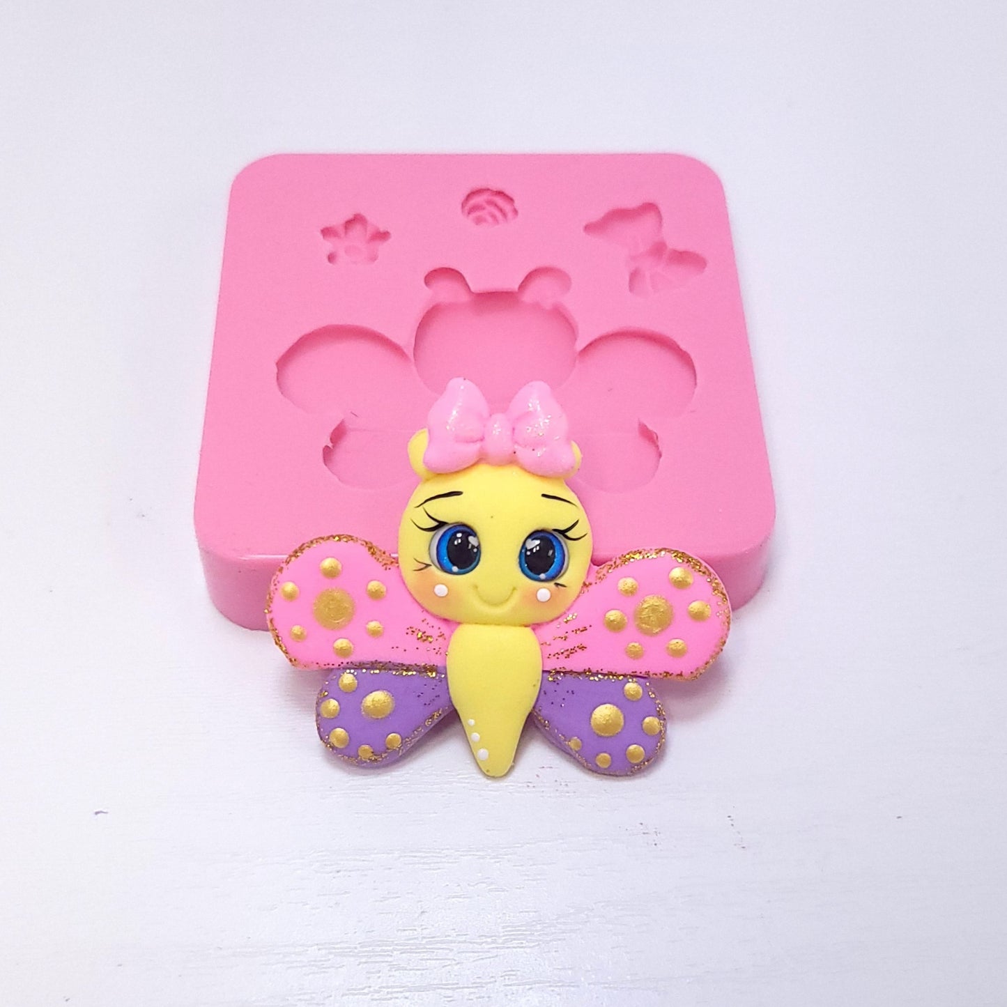 Cute Butterfly Easter Silicone Mold Multi Project Fondant Resin Clay MS828