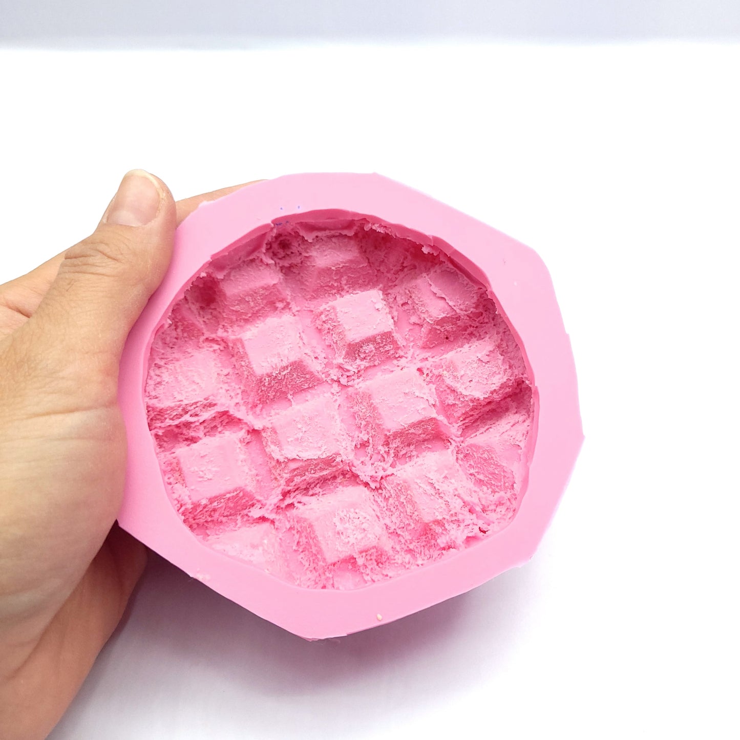 Belgian Waffles circle wafer Soap Mold Candle Mold, Mold for Wax Mold for Resin