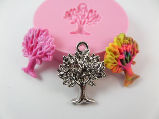 Mini Tree Silicone Mold for Resin, Clay, Fondant, Jewelry and Crafts