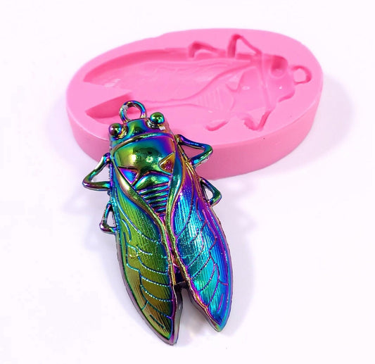 Cicada bug silicone mold Realistic Flexible mold insect, for jewelry making, Flexible cicada silicone mold for scrapbooking, Cicada insect mold NC065