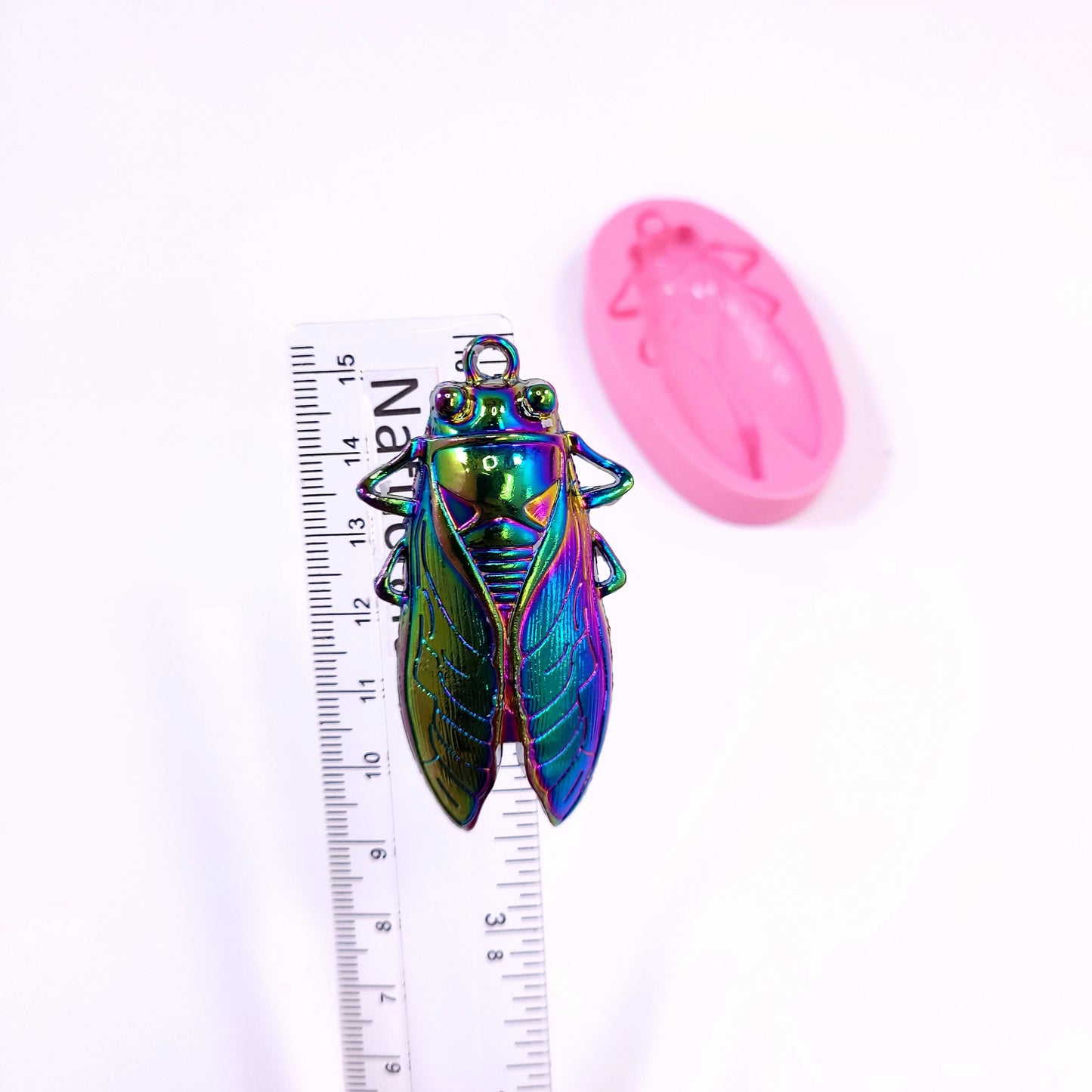 Cicada bug silicone mold Realistic Flexible mold insect, for jewelry making, Flexible cicada silicone mold for scrapbooking, Cicada insect mold NC065
