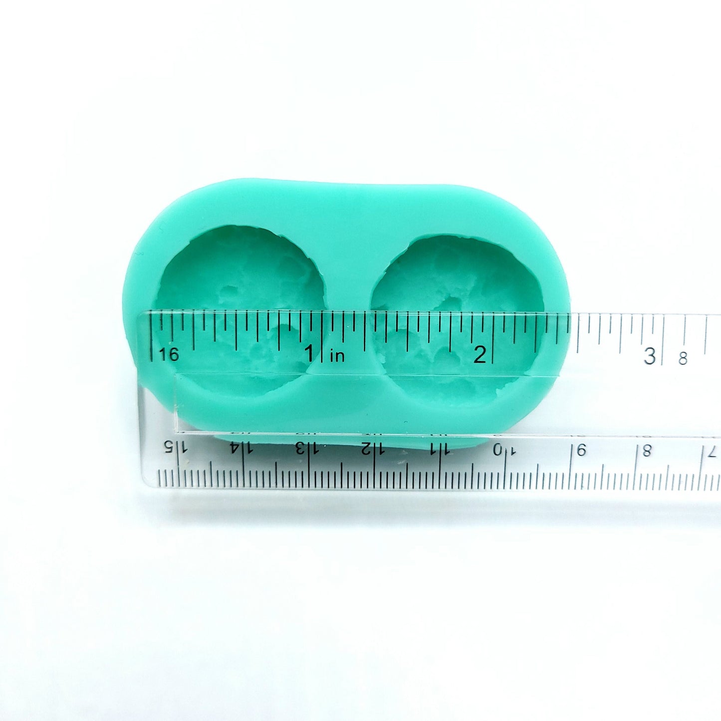 Chocolate chips cookie 2 cavities Silicone Mold, 1 inch cookie Soap and Candle embed mold,  Mold for Wax melts, Mold for Resin art NC003