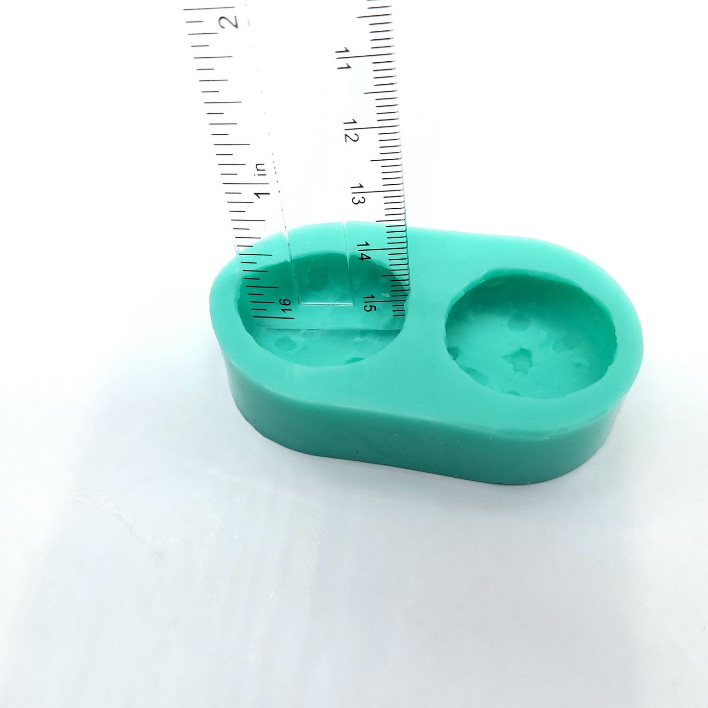 Chocolate chips cookie 2 cavities Silicone Mold, 1 inch cookie Soap and Candle embed mold,  Mold for Wax melts, Mold for Resin art NC003