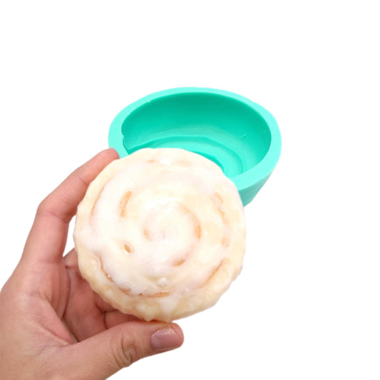 Huge cinnamon roll 3.25 in mold Resin mold Soap mold Realistic cinnamon rolls bun mold NC31