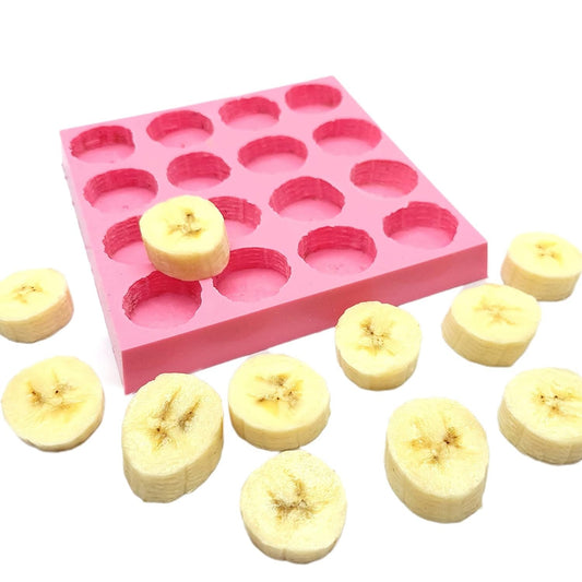 Banana slices wax melts mold, banana slice soap and candle, Mold for Wax melts, Mold for Resin NC074