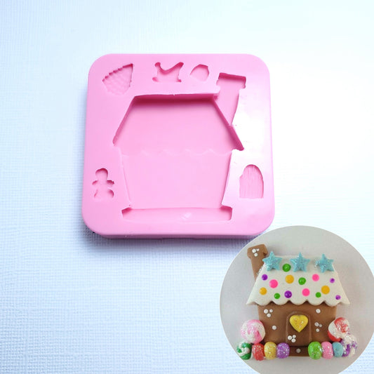 Gingerbread House Silicone Mold for Fondant Resin Clay Miniature Cake Decorating