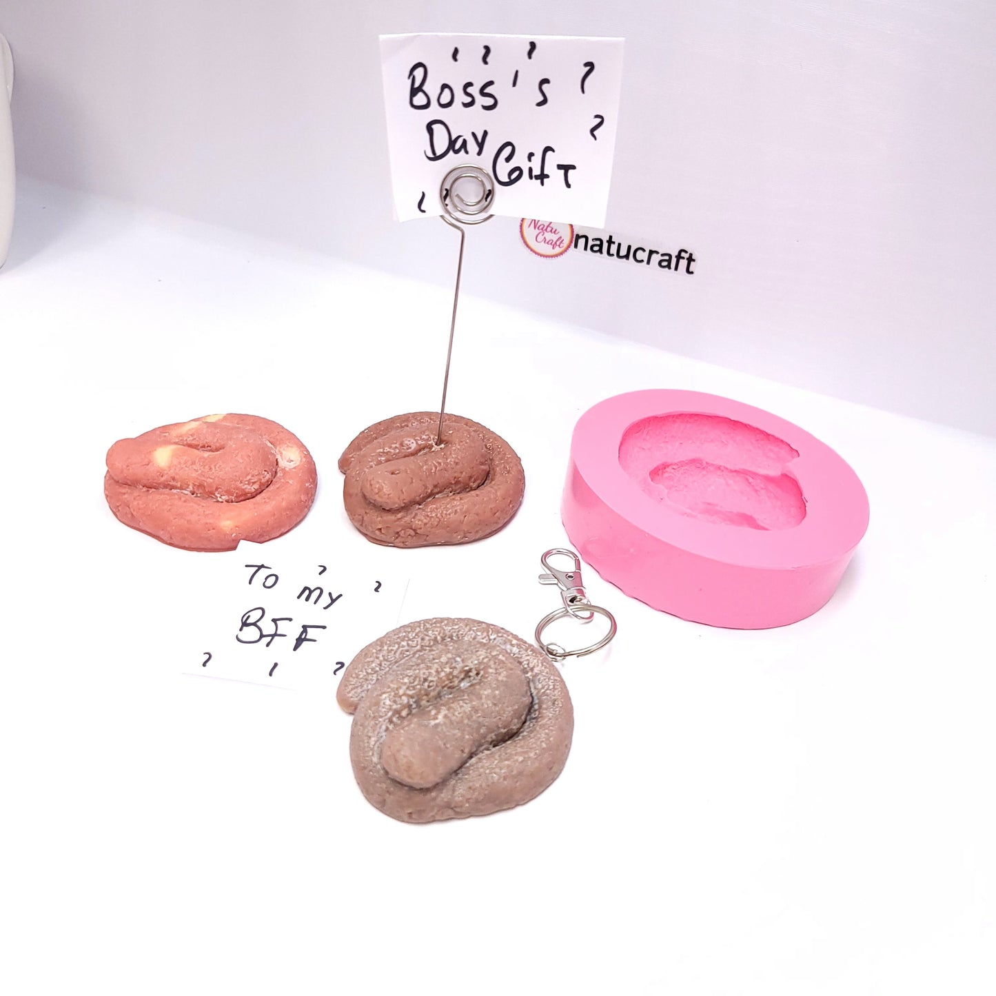 Poo Doodoo BFF gift Boss gift mold, Soap and Candle mold, Mold for Wax, Fake poo mold for Resin NC094