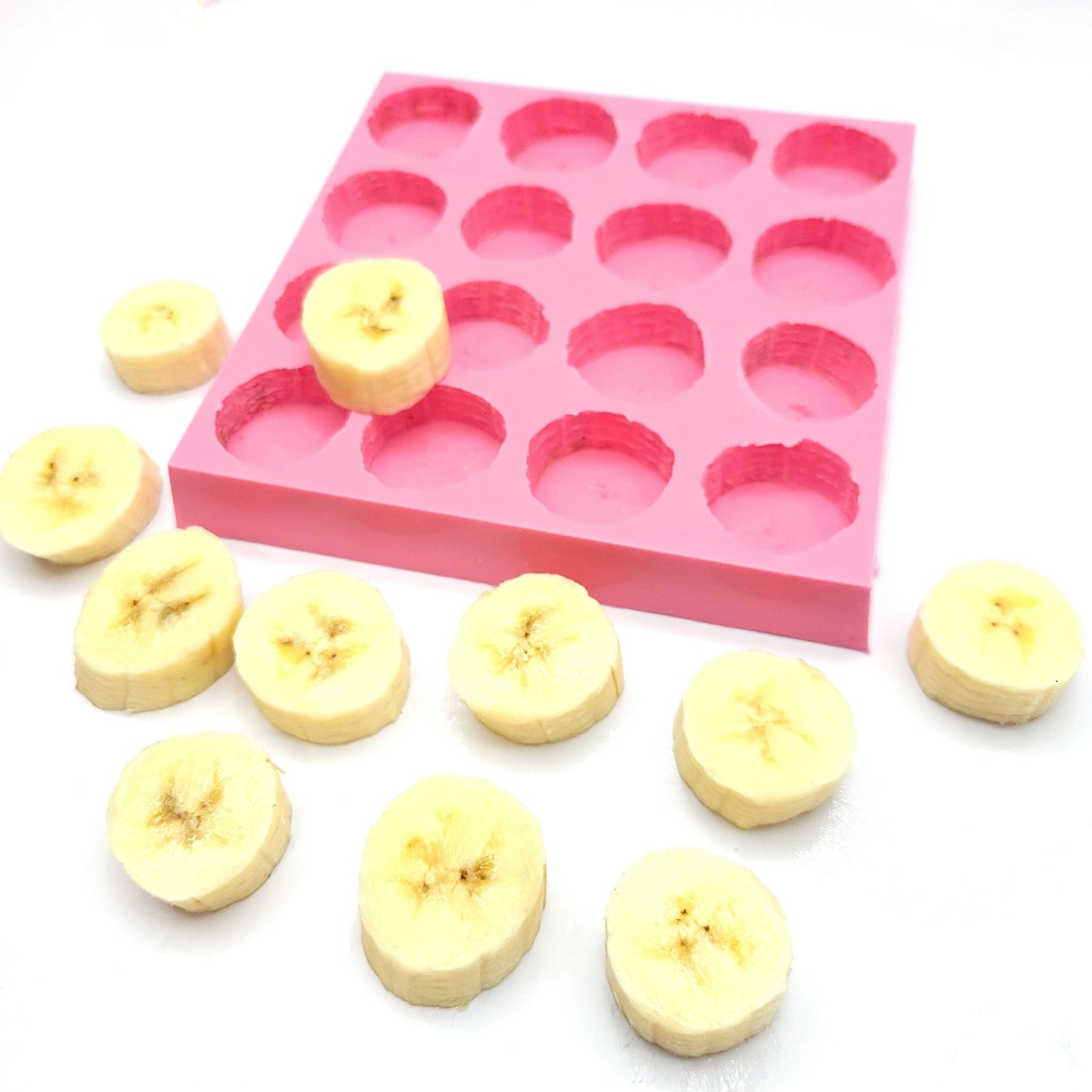 Banana slices wax melts mold, banana slice soap and candle, Mold for Wax melts, Mold for Resin NC010-74