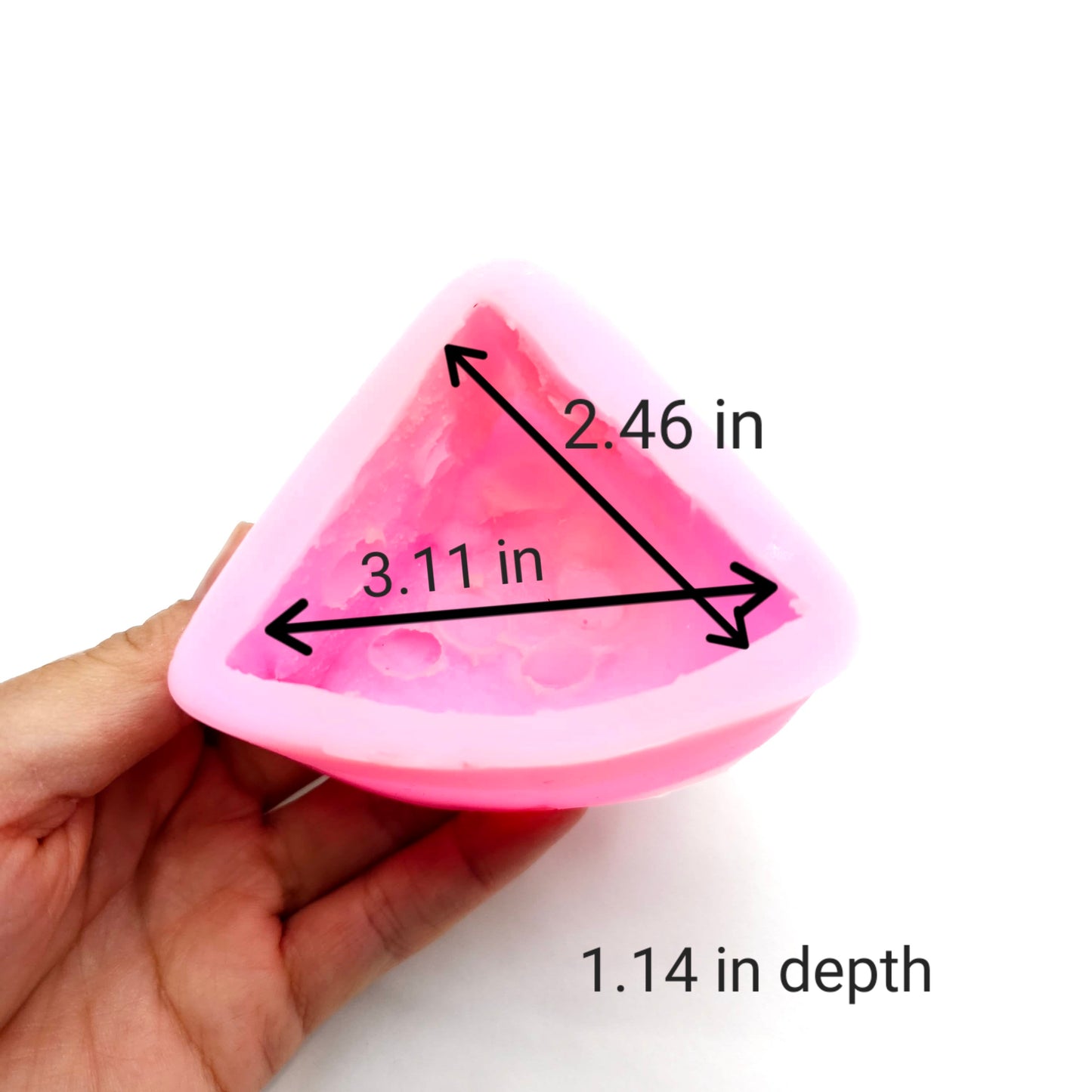 Watermelon slice silicone mold, watermelon  realistic slice wax melt mold NS019