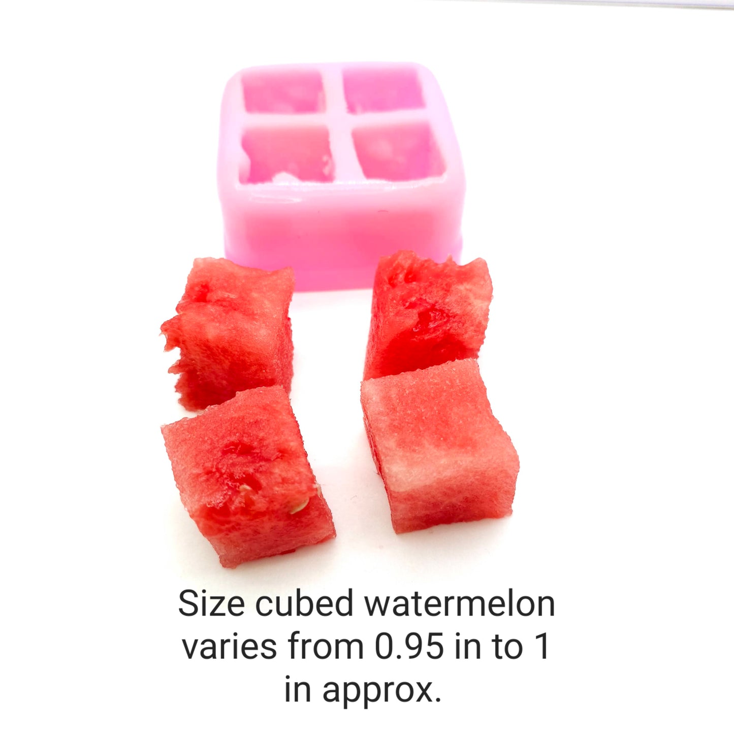 Watermelon chunk silicone mold, realistic tropical watermelon chunks, watermelon wax melt mold NS017