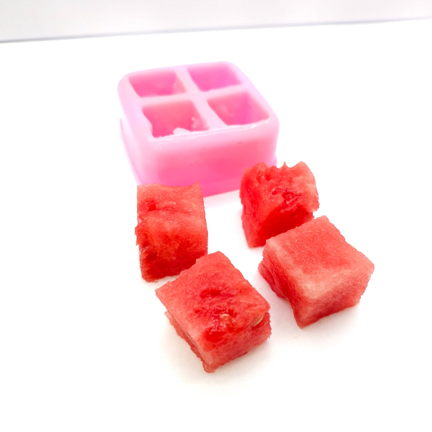 Watermelon chunk silicone mold, realistic tropical watermelon chunks, watermelon wax melt mold NS017