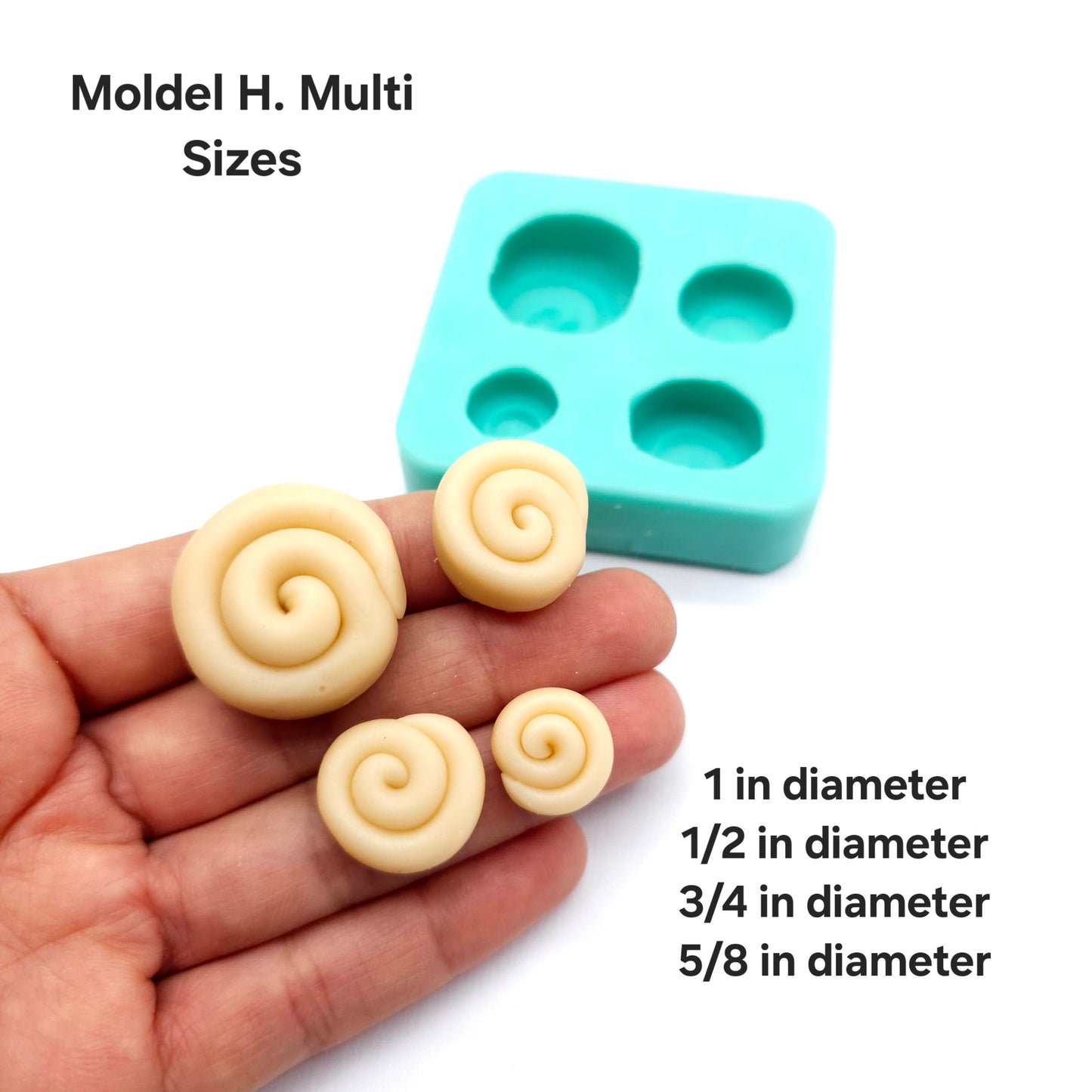 Cinnamon rolls mold Bundle option- Made from real cinnamon rolls silicone mold