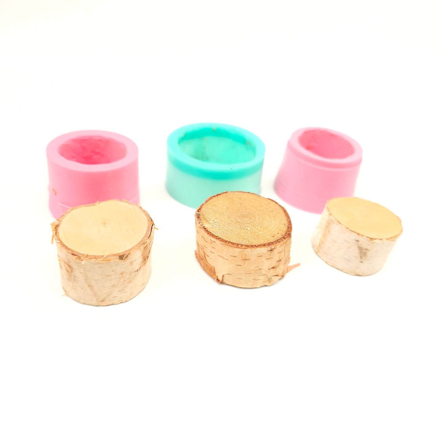 Wood stumps Silicone Mold, Cake Decorating molds, Cakepops mold Soap and candle embeds NS010