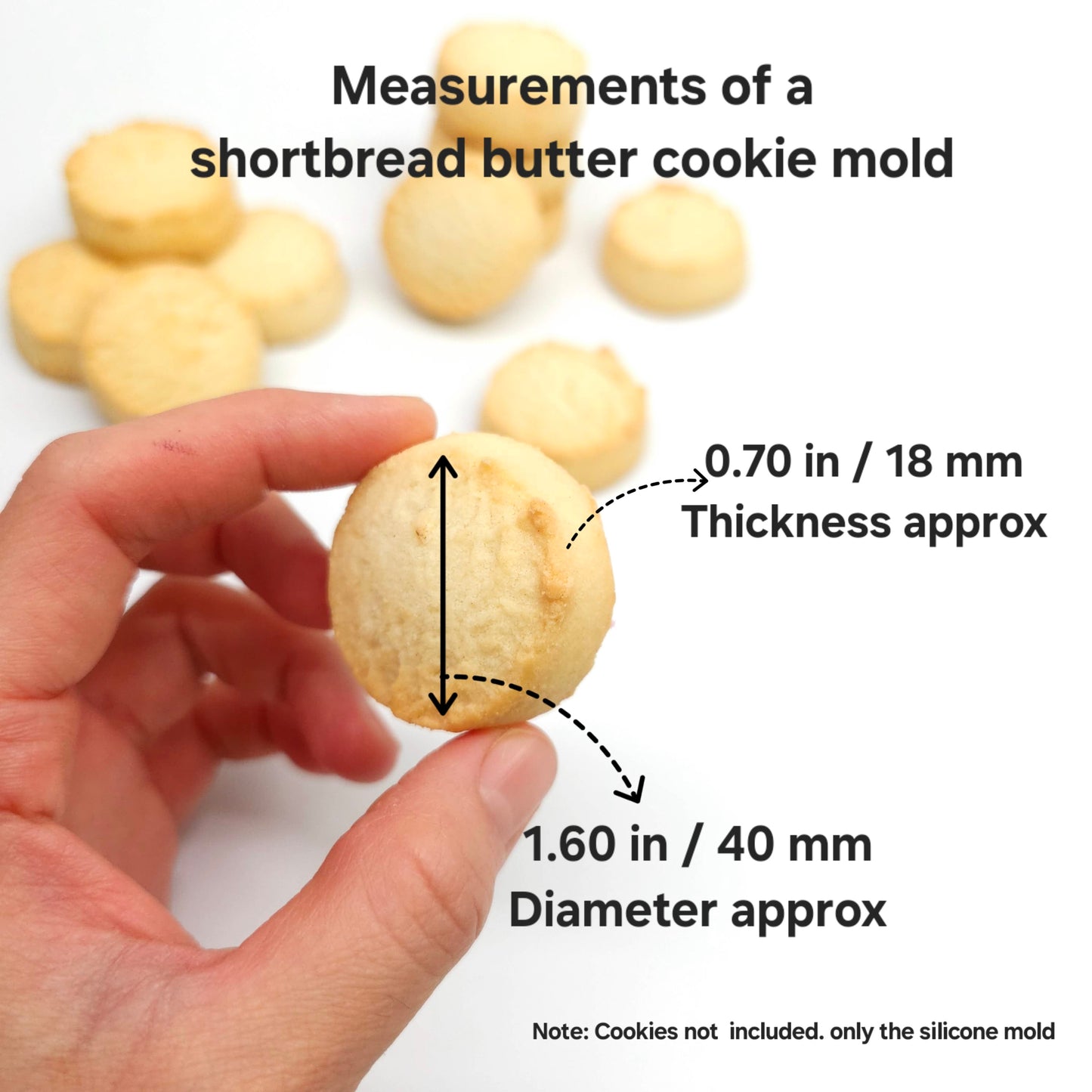 Shortbread butter cookie Silicone Mold, Soap and candle mold, chocolate melts mold NS002