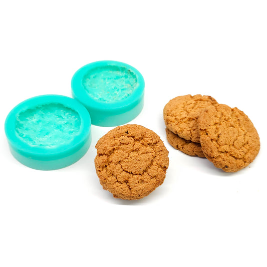 Oatmeal cookie Silicone Mold, Soap embeds, candle mold, Mold for Wax melts NS009