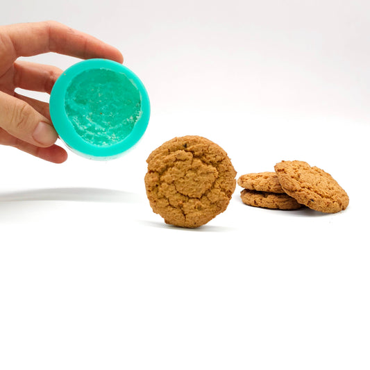 Oatmeal cookie silicone mold, Pack of 6 Cookies silicone mold, wax melts mold, Soap making silicone mold NS009