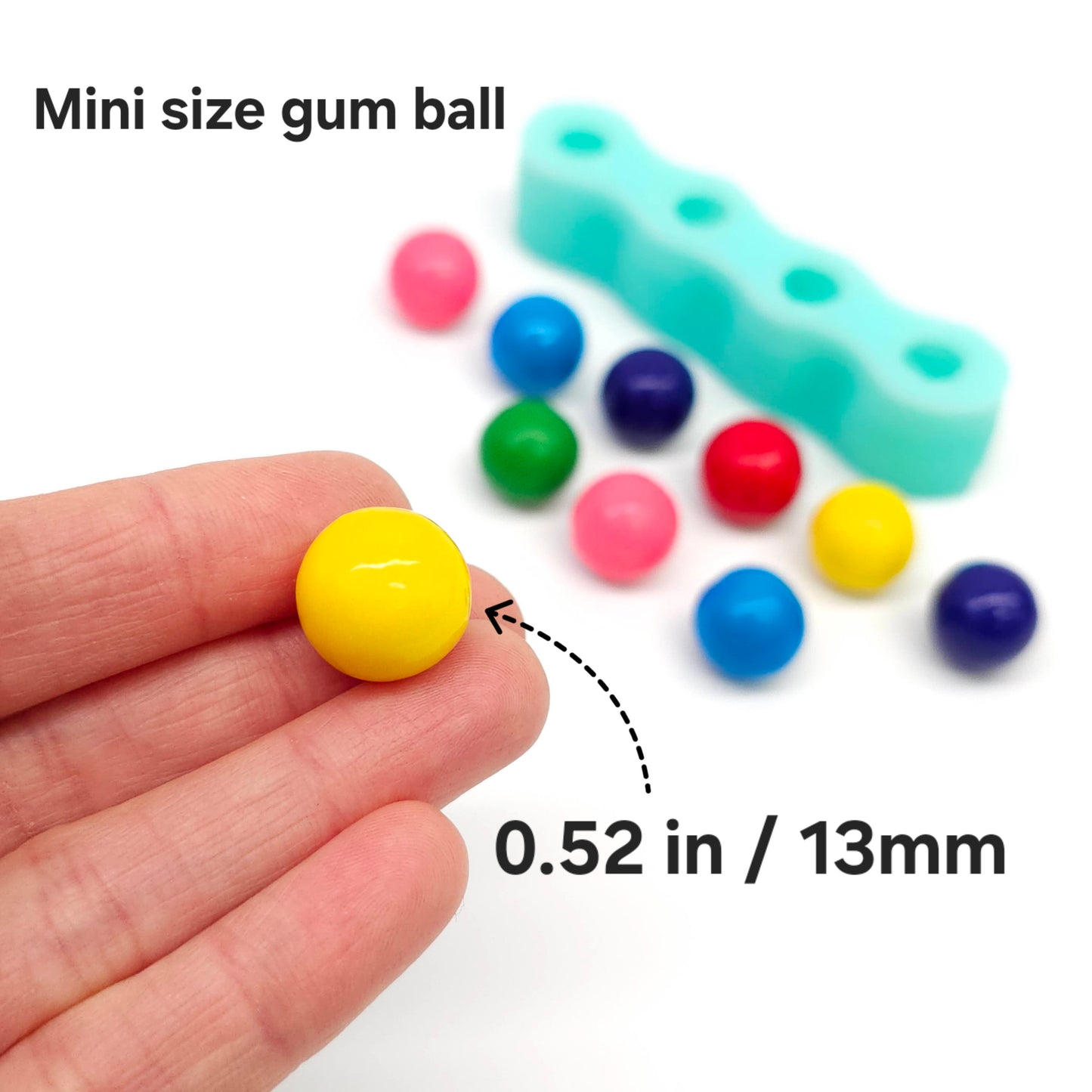 Gum ball silicone mold realistic sizes gum ball mold