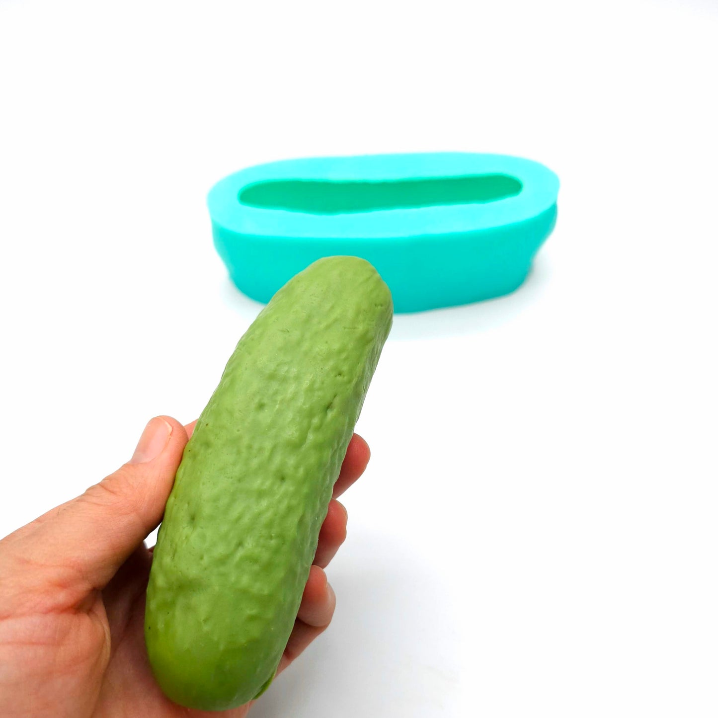 Pickle jumbo size 4.8 in long pickle cucumber Silicone Mold Wax mold Resin mold Soap mold Realistic Flexible mold dill pickle NT053