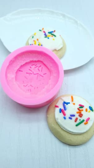 Frosted Sprinkles Sugar Cookie Silicone Mold - Create Sweet Delights for Soap, Candles, Wax, and Resin NC104