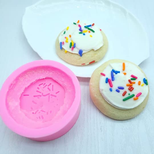 Frosted Sprinkles Sugar Cookie Silicone Mold - Create Sweet Delights for Soap, Candles, Wax, and Resin NC104