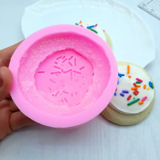 Frosted Sprinkles Sugar Cookie Silicone Mold - Create Sweet Delights for Soap, Candles, Wax, and Resin NC104