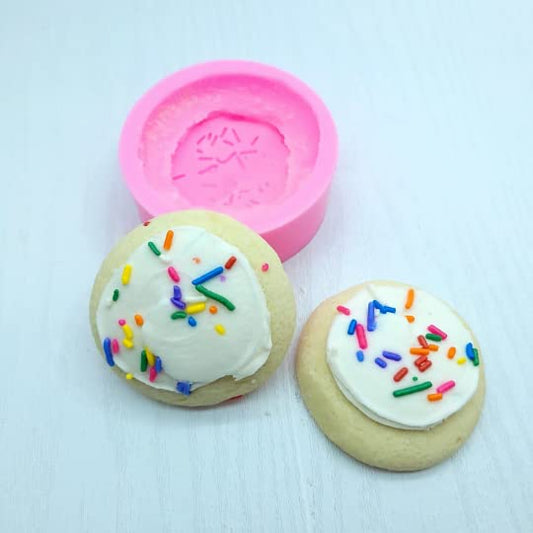 Frosted Sprinkles Sugar Cookie Silicone Mold - Create Sweet Delights for Soap, Candles, Wax, and Resin NC104