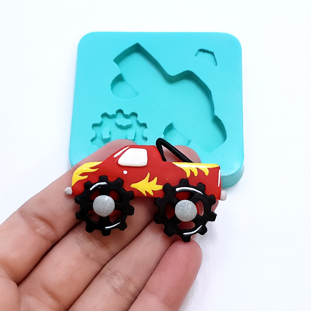Monster Truck Multi-Project Silicone Mold MS184 for Cake Decorating, Resin and Clay Crafts