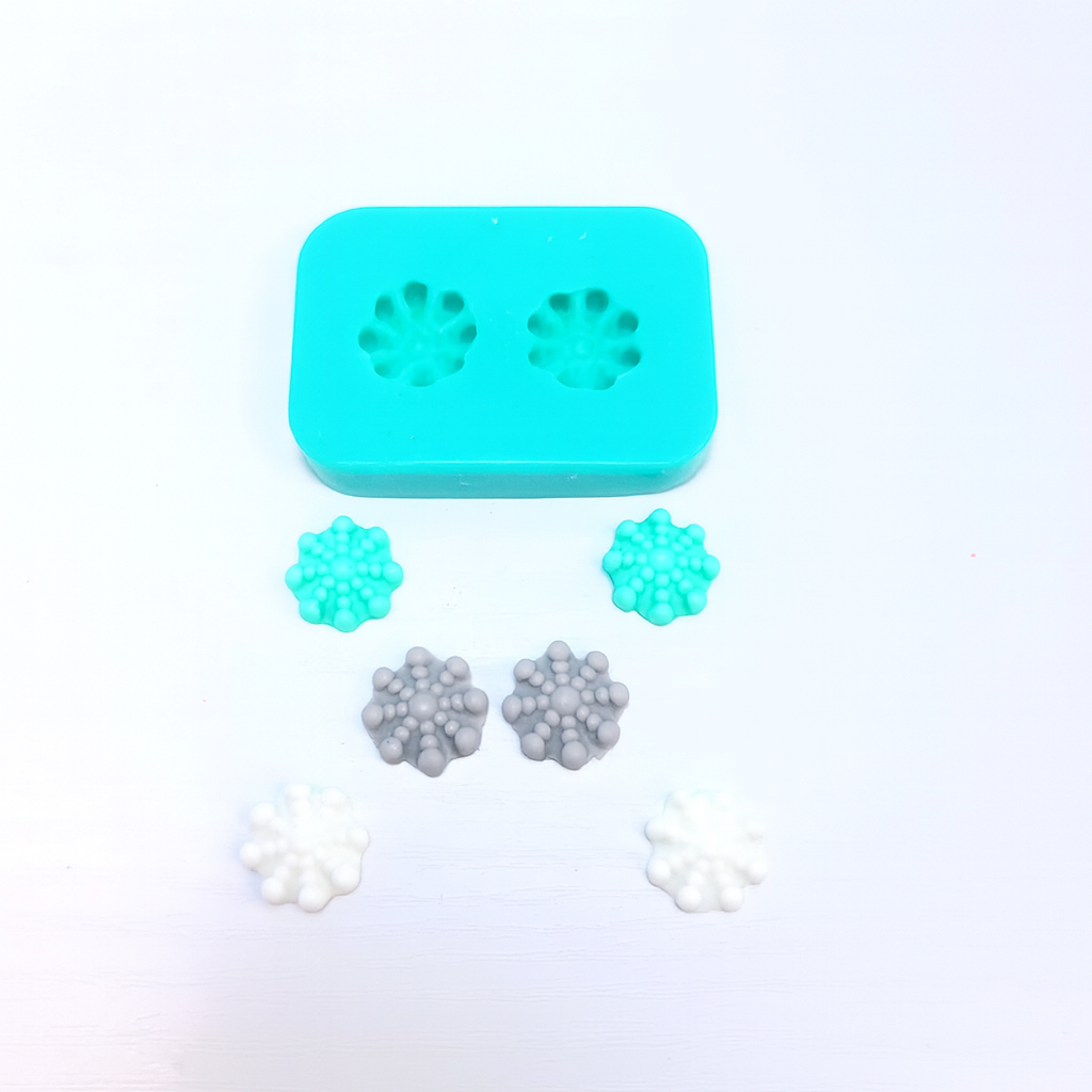 Snowflake Charms Mini Silicone Mold for Earrings Fondant Resin Clay Crafts MS727