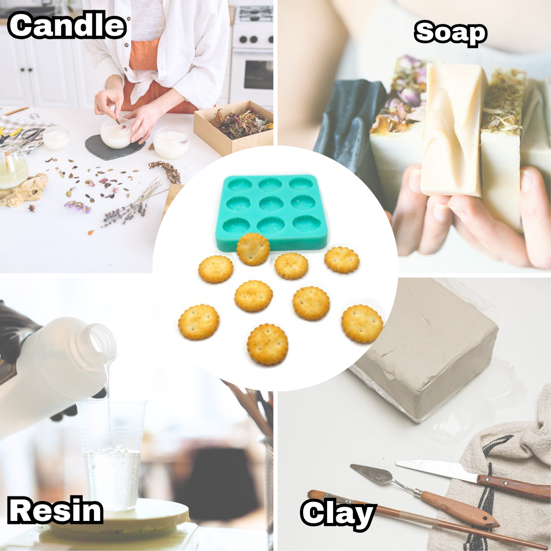 Mini cookie cracker Silicone mold Versatile Silicone Mold – For Edible Crafts, Resin, Clay, Wax, Pet Treats & More – Handmade in Canada NT059