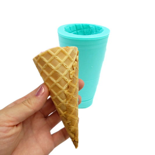 Real Waffle cone mold ice cream cone mold model A Silicone Mold Wax mold Resin mold Soap mold Realistic Flexible mold NC059