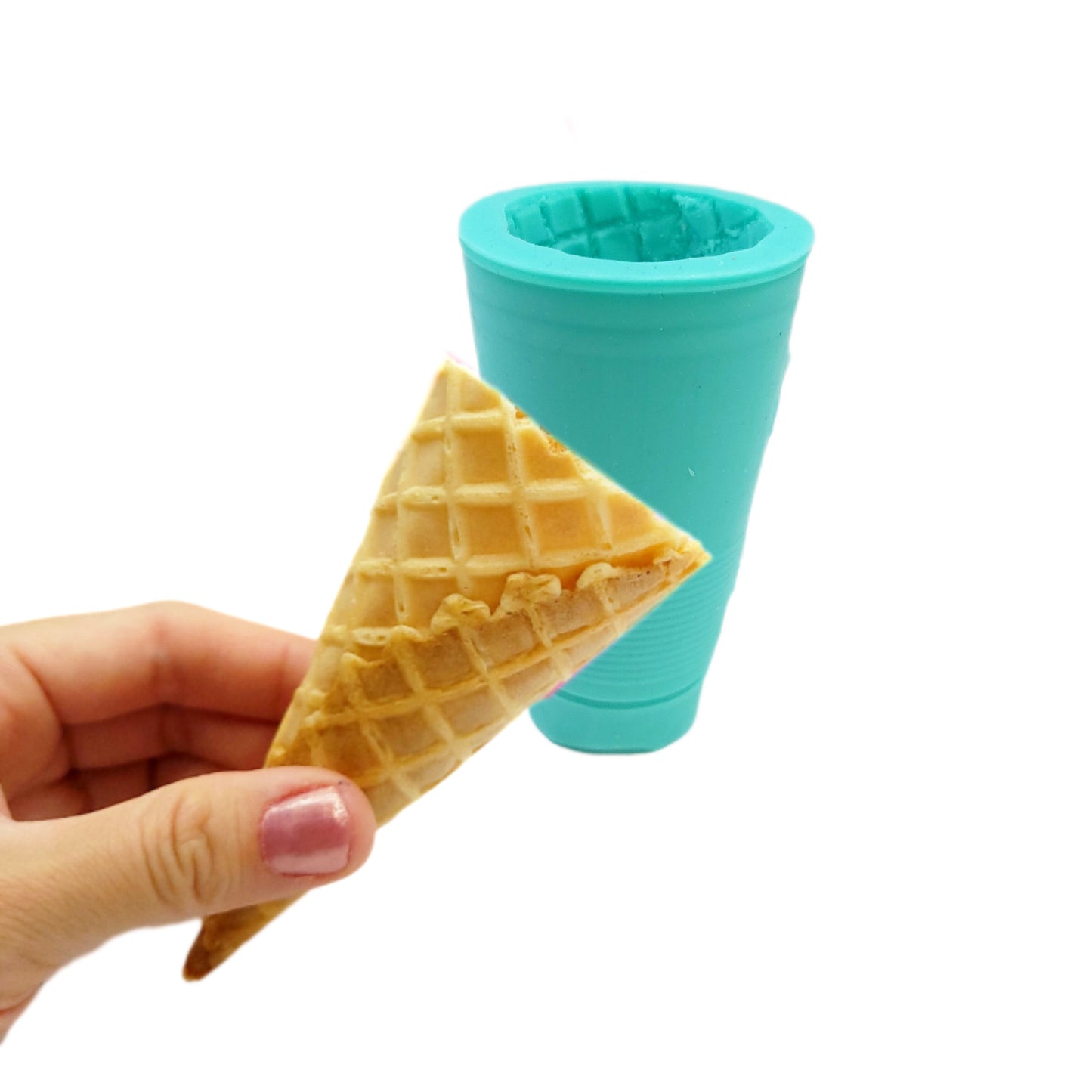 Real Waffle cone mold ice cream cone mold model A Silicone Mold Wax mold Resin mold Soap mold Realistic Flexible mold NC059