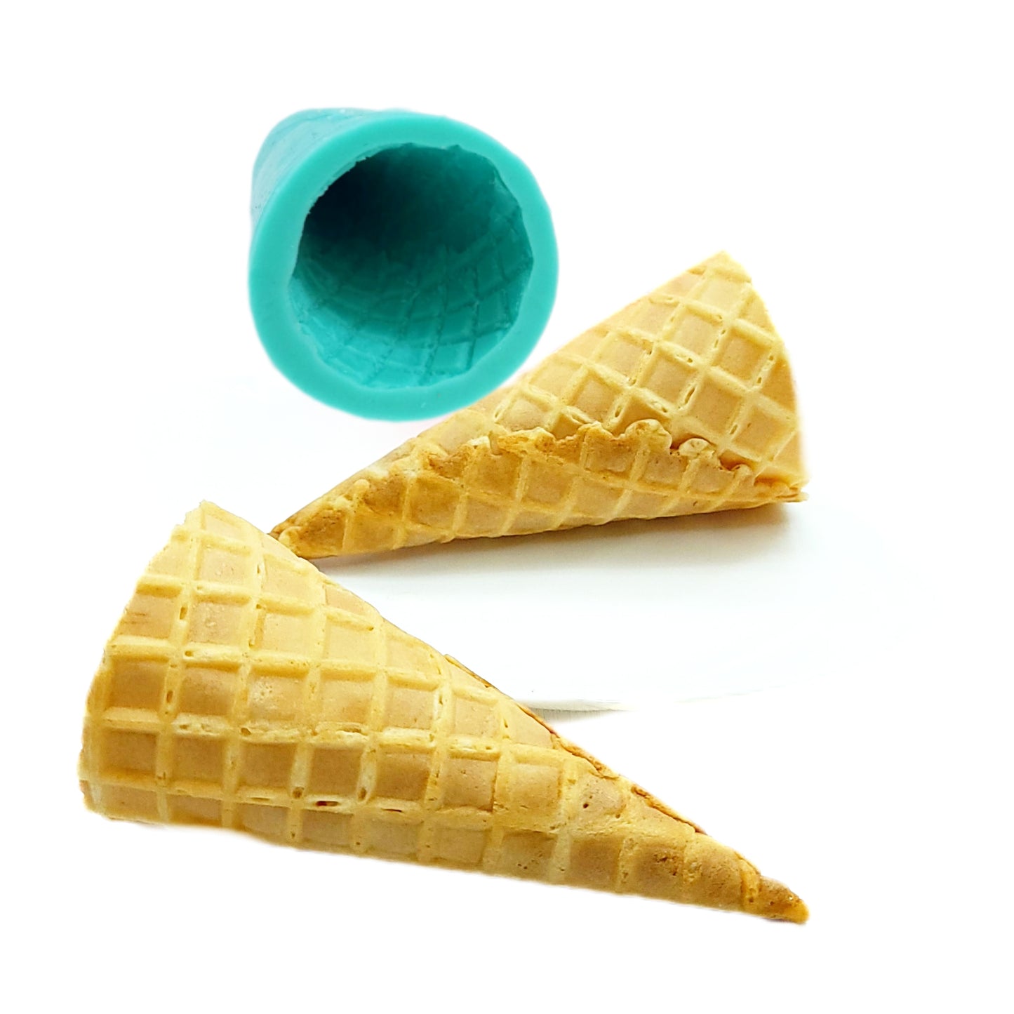 Real Waffle cone mold ice cream cone mold model A Silicone Mold Wax mold Resin mold Soap mold Realistic Flexible mold NC059