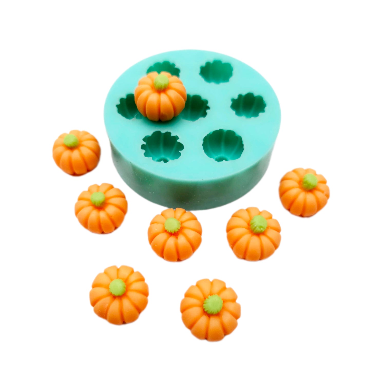 Mini pumpkin silicone mold, miniature pumpkin autumn mold, pumpkin charm mold soap embeds mold, candle wax melts mold NS013