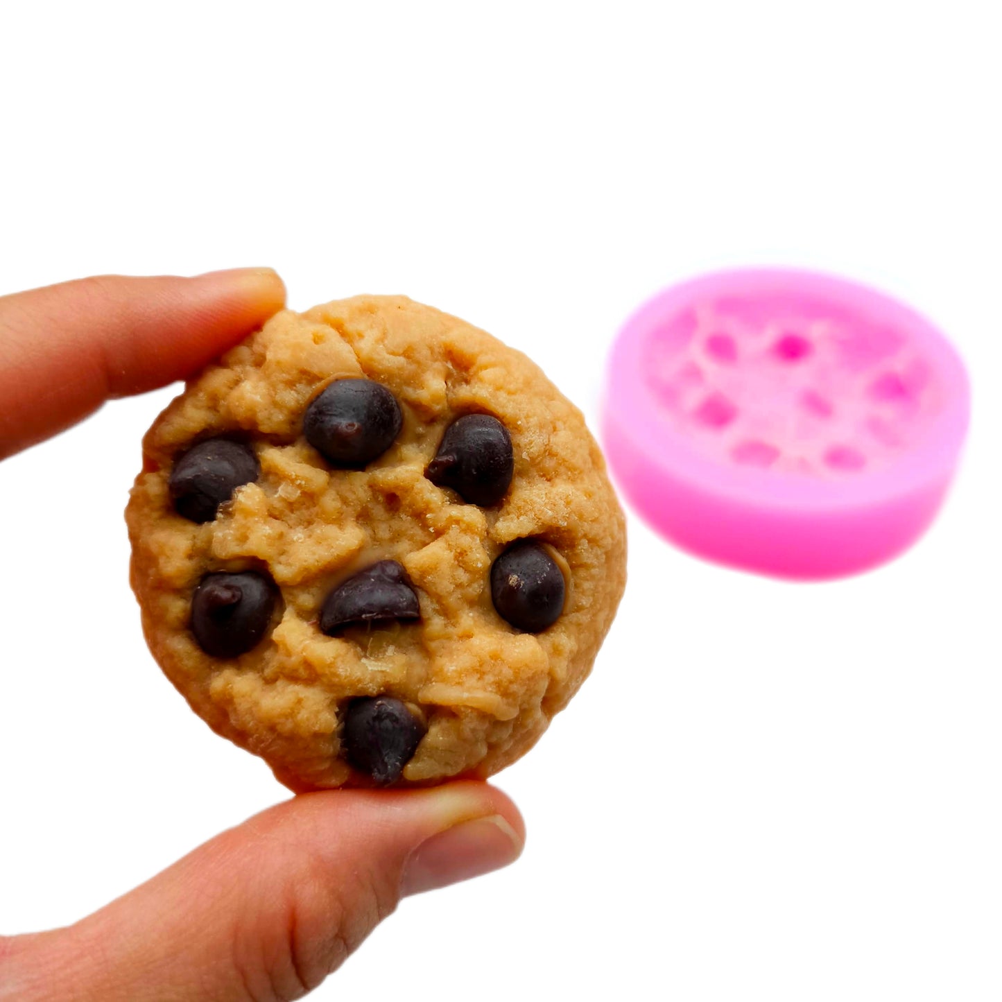 Chocolate chip cookie silicone mold, realistic cookie snap bar wax melt mold, candle dessert mold, soap making mold NS033