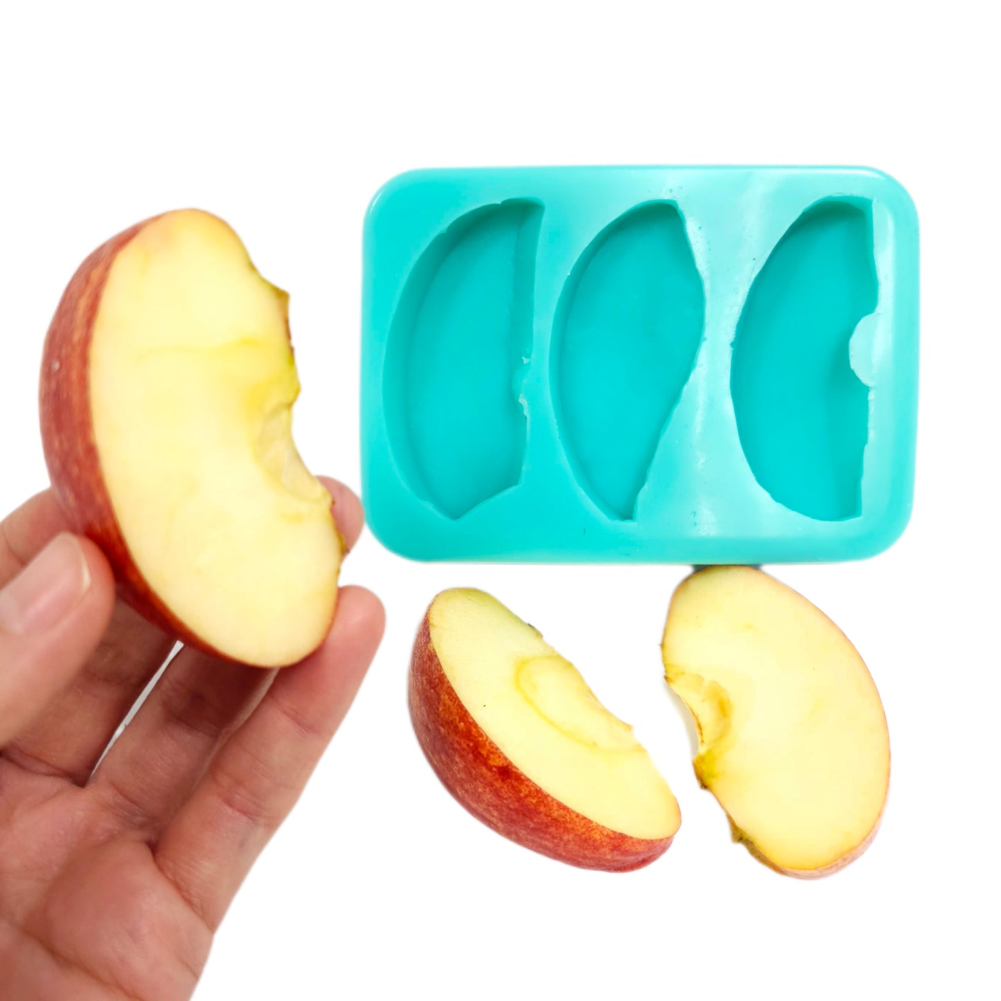 Real apple slices wax melts mold, chocolate apple silicone mold, apple slices mold, resin casting mold, candle embeds NC054