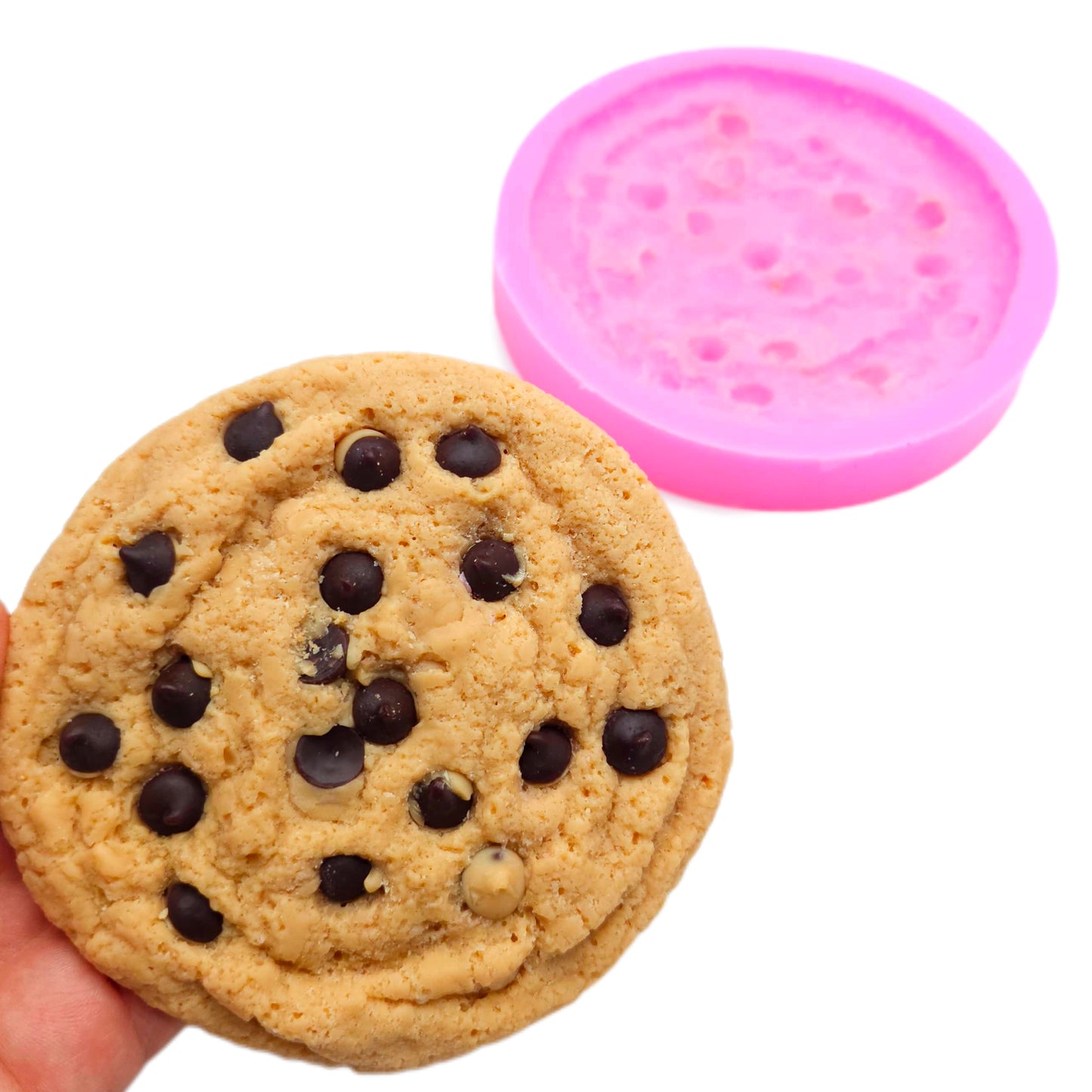 Chocolate chip cookie silicone mold, realistic cookie snap bar wax melt mold, candle dessert mold, soap making mold NS033