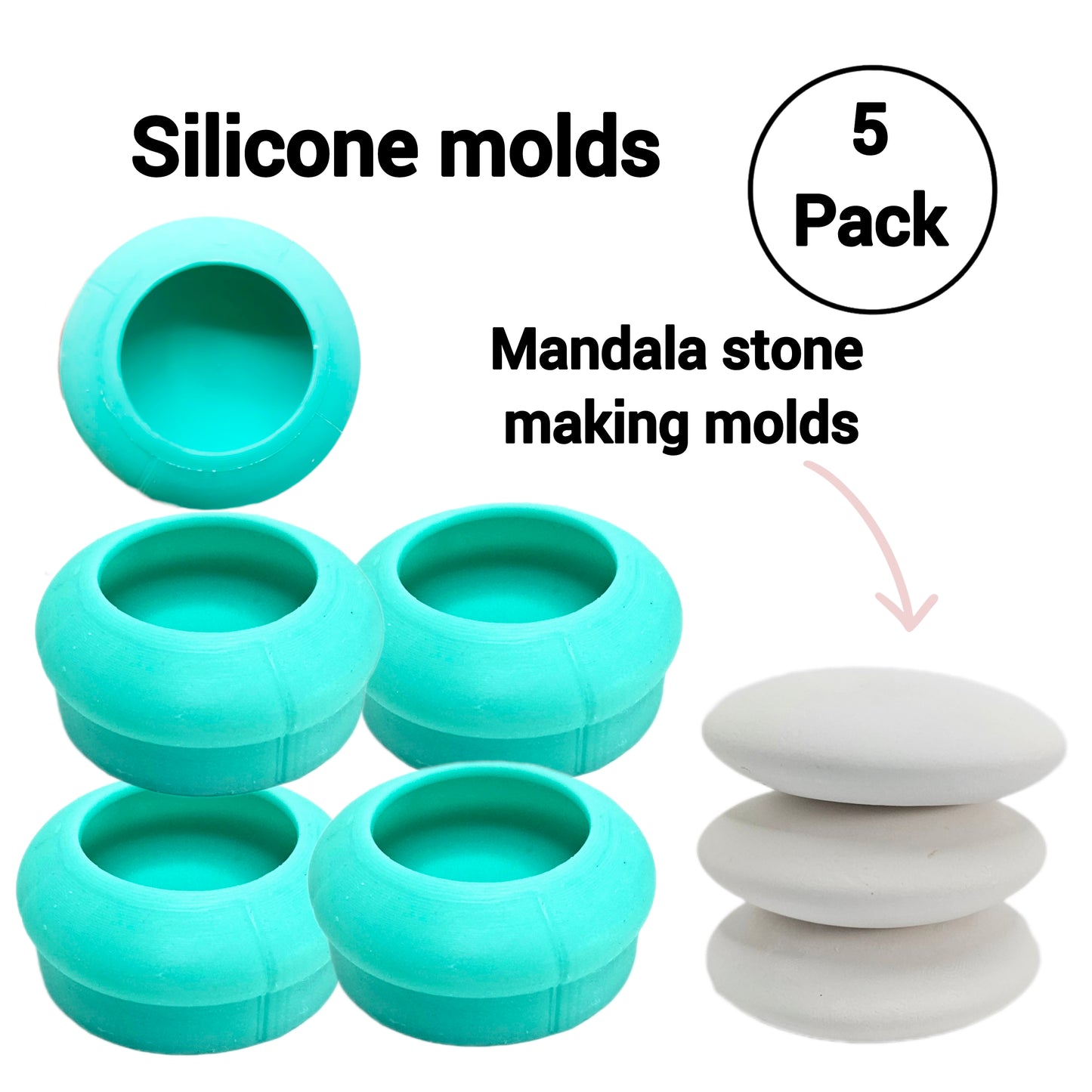 Mandala Stone Silicone Molds, Mandala art Silicone mold, mandala dotting art molds