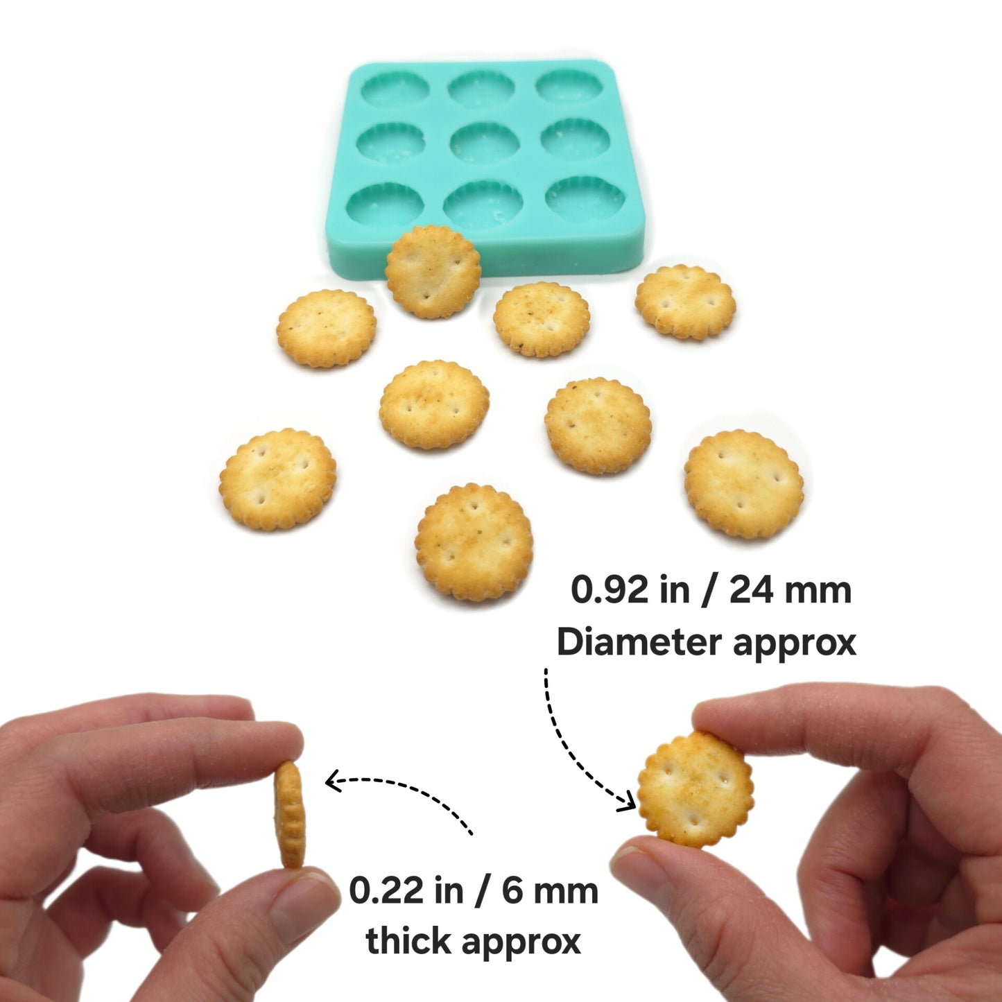 Mini cookie cracker Silicone mold Versatile Silicone Mold – For Edible Crafts, Resin, Clay, Wax, Pet Treats & More – Handmade in Canada NT059