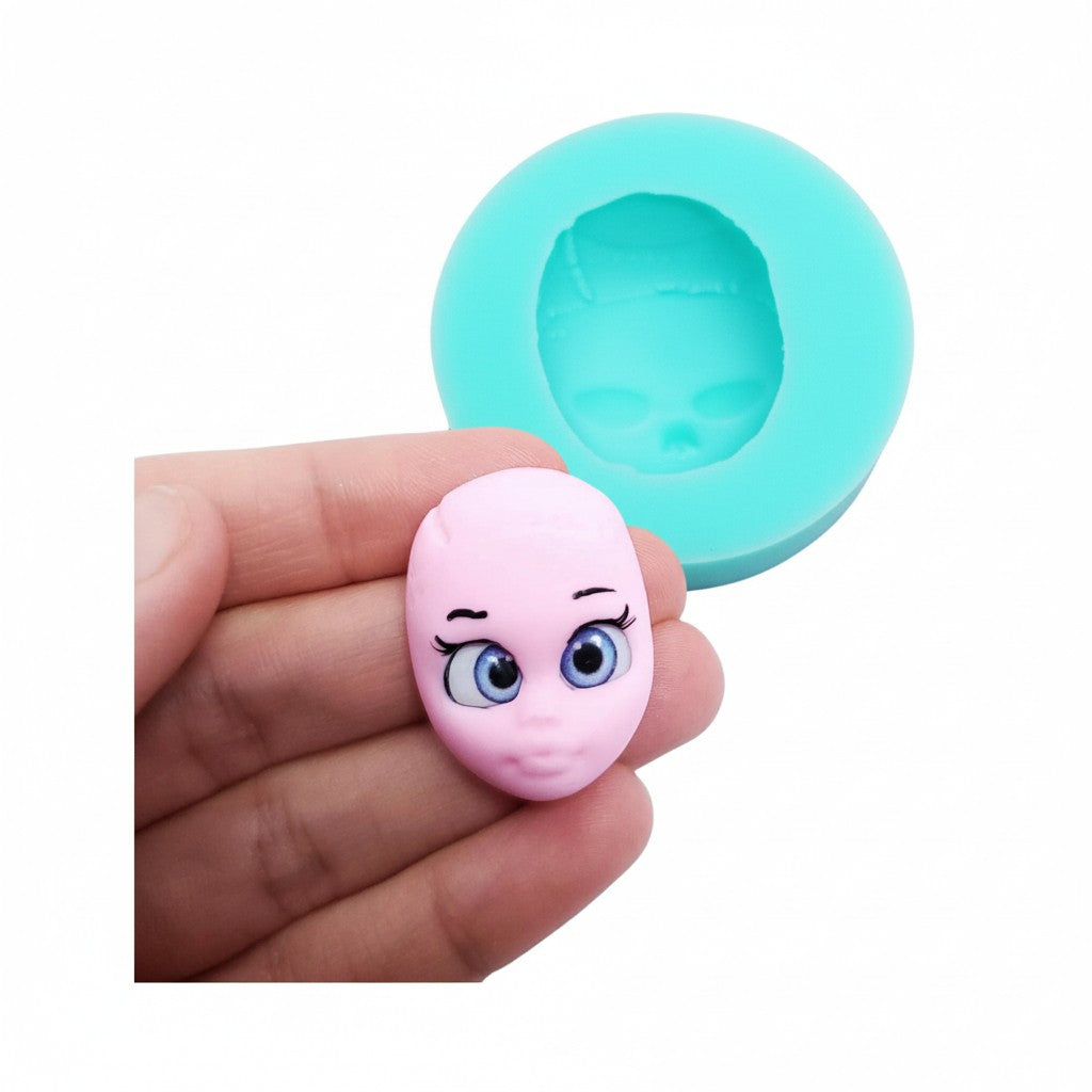 Doll Head Silicone Mold for Miniatures Cake Fondant Resin Crafts MS005