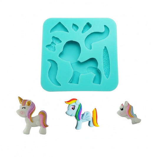 Unicorn Pony Horse Multi Project Silicone Mold for Fondant Resin Clay Crafts