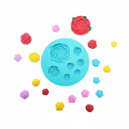 Multi-Size Roses Silicone Mold for Cake Decorating Resin Clay Fondant Crafts MS024
