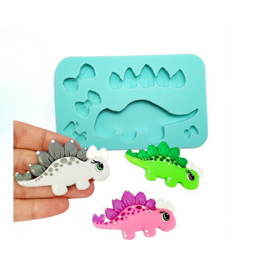 Stegosaurus Dino Multi-Project Silicone Mold for Crafts Fondant Resin Clay MS025