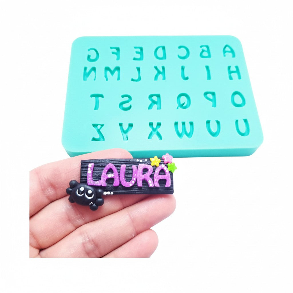 Alphabet Silicone Mold for Fondant, Resin, Clay Letters – Cake and Miniature Crafting