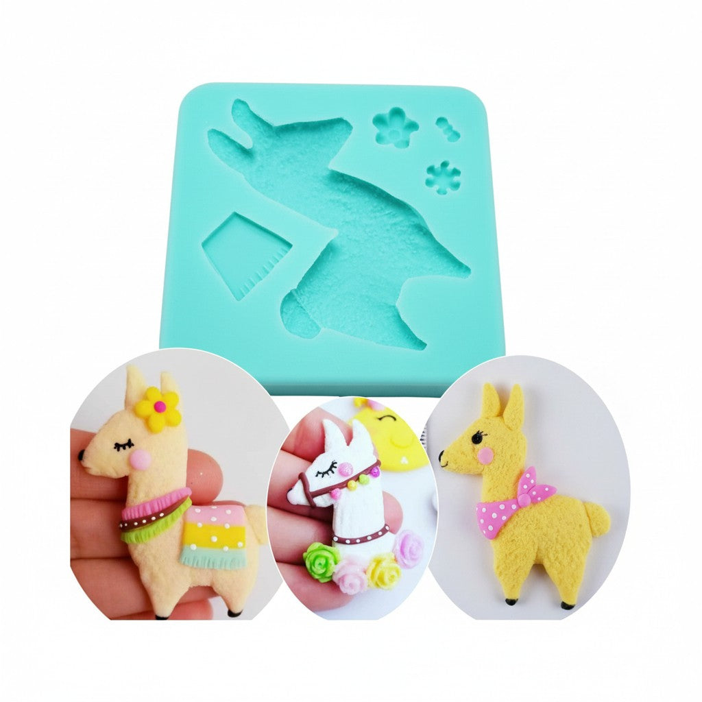 Llama Multi-Project Silicone Mold for Crafts, Fondant, Resin and Clay MS057