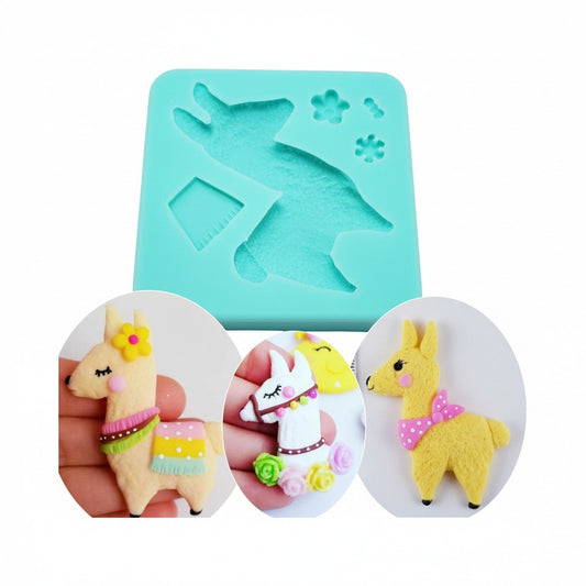 Llama Multi-Project Silicone Mold for Crafts, Fondant, Resin and Clay MS057