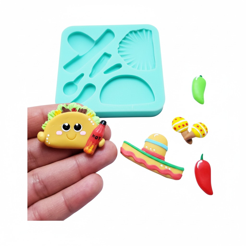 Taco Sombrero Accessories Multi-Project Silicone Mold for Crafts MS062