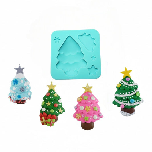 Christmas Tree Silicone Mold for Fondant Resin Polymer Clay Crafts