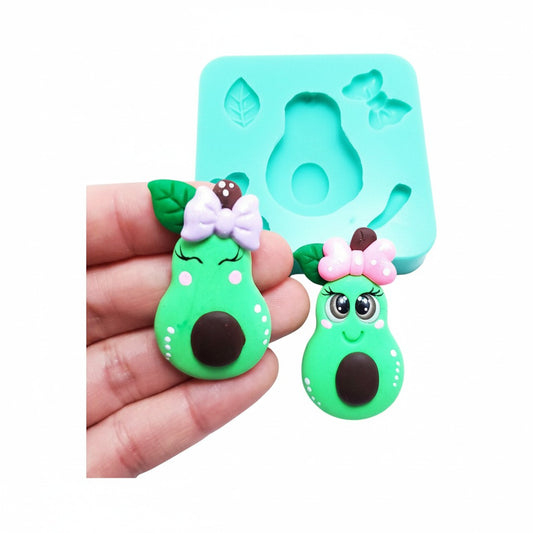 Cute Avocado Multi-Project Silicone Mold for Crafts Baking Jewelry MS074